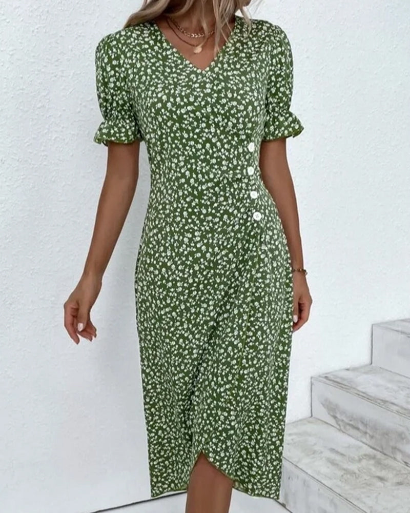 Ellaine™ - Floral Tummy Covering Summer Dress