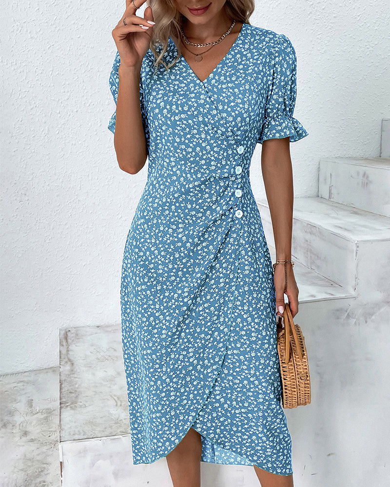 Ellaine™ - Floral Tummy Covering Summer Dress