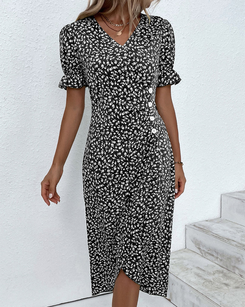 Ellaine™ - Floral Tummy Covering Summer Dress