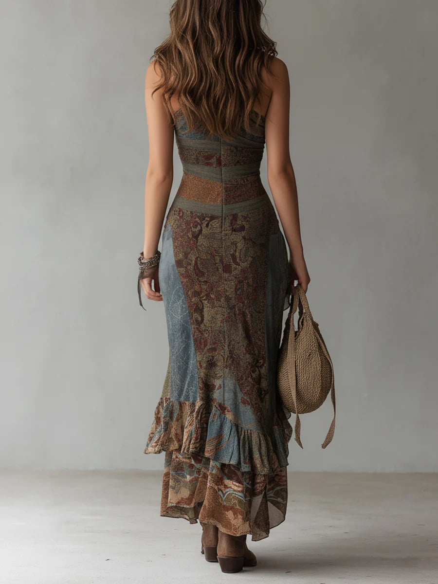 Cora | Asymmetric Boho Maxi Dress