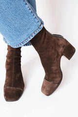 FABIENNE – SUEDE BLOCK-HEEL ANKLE BOOTS