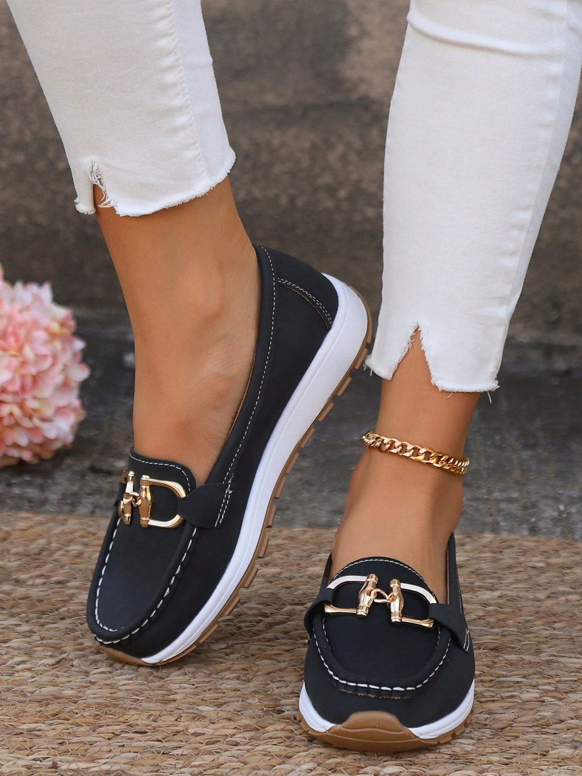 Flat Buckle Loafers