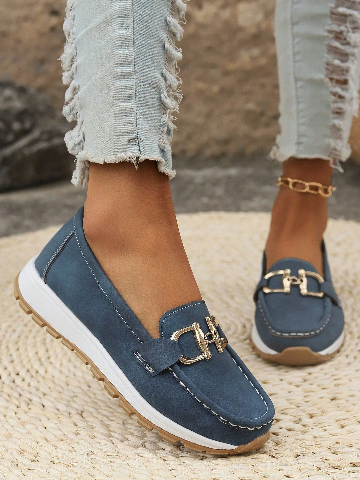 Flat Buckle Loafers