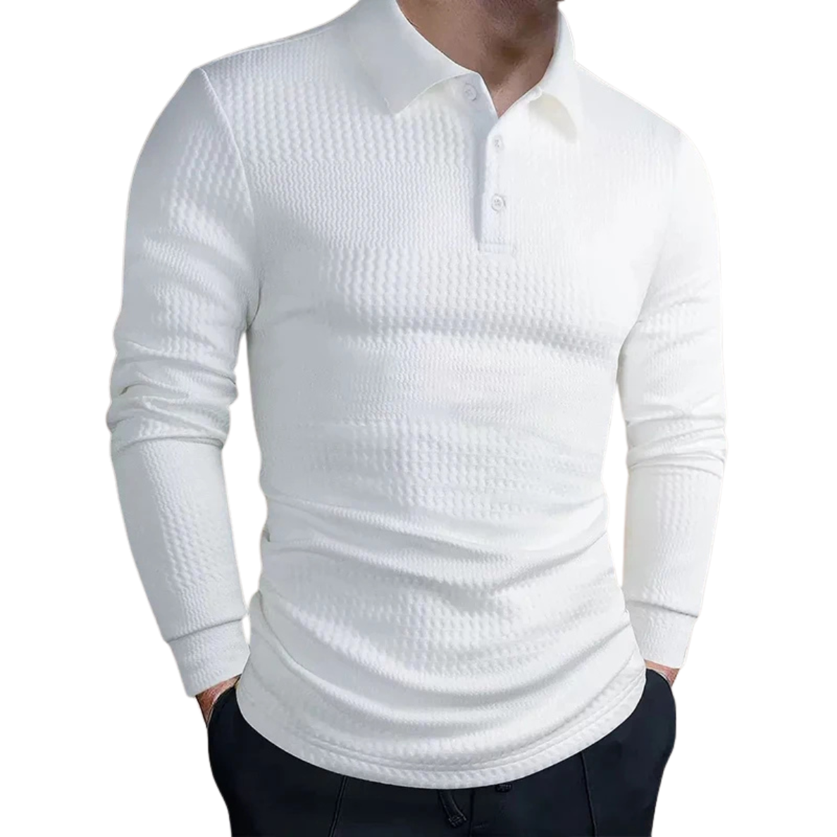 Alistair - Luxurious Jacquard Polo Shirt With Retro Elegance