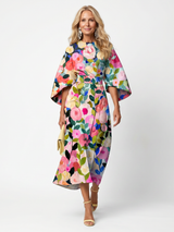 Glade | Wide Sleeve Floral Midi Dress