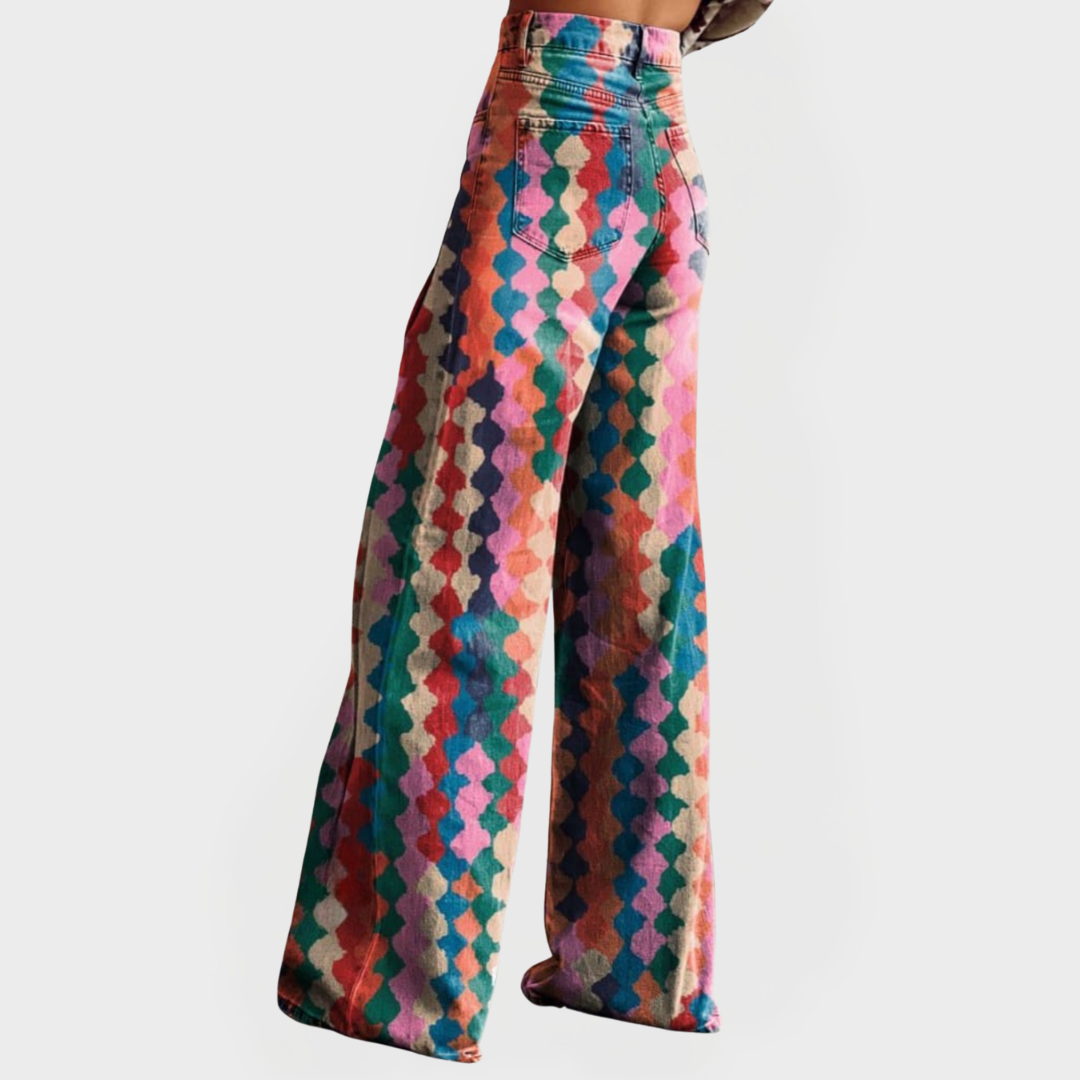 Colorful Jeans with Wide Legs for Modern Looks