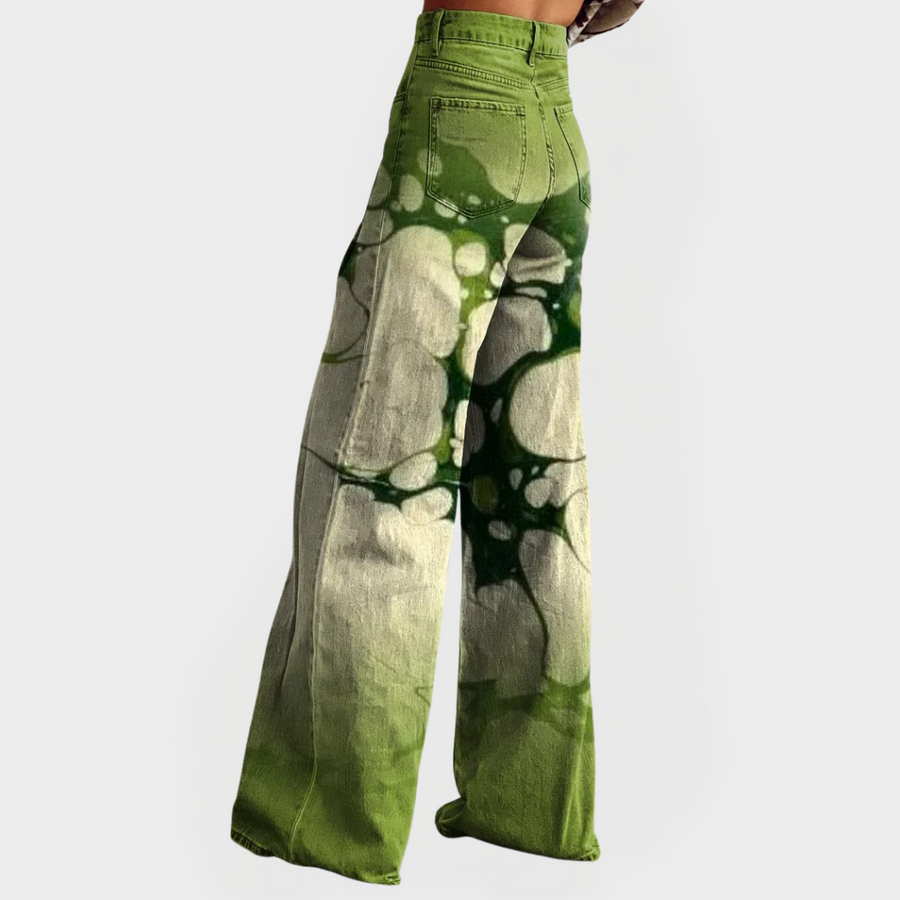 Comfortable Artistic Jeans with Wide Legs
