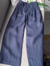 Camille | Wide-leg Pants in Cotton and Linen Blend