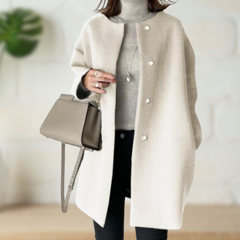 EVELYN – ELEGANT MINIMALIST BUTTON COAT