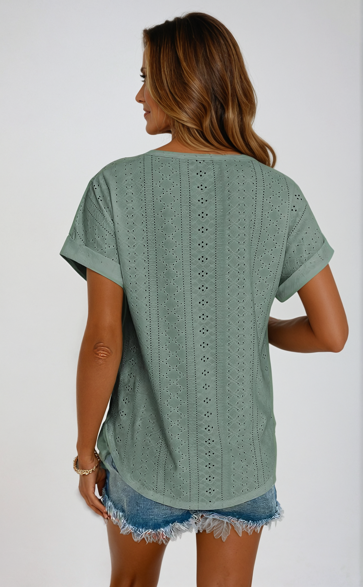 Becky™ | Casual Eyelet Top