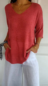 Amanda | Casual Knit Blouse