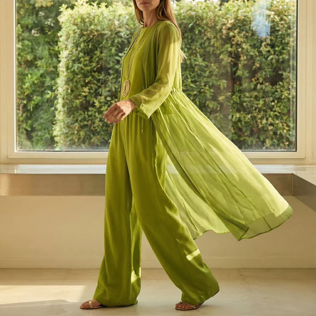 Bryony | Relaxed Drapey Tunic and Wide-Leg Pants Co-Ord Set