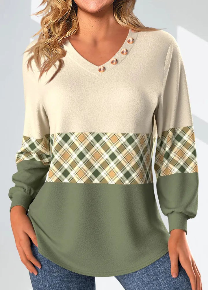 Annelie | Sweater with Checked Detail