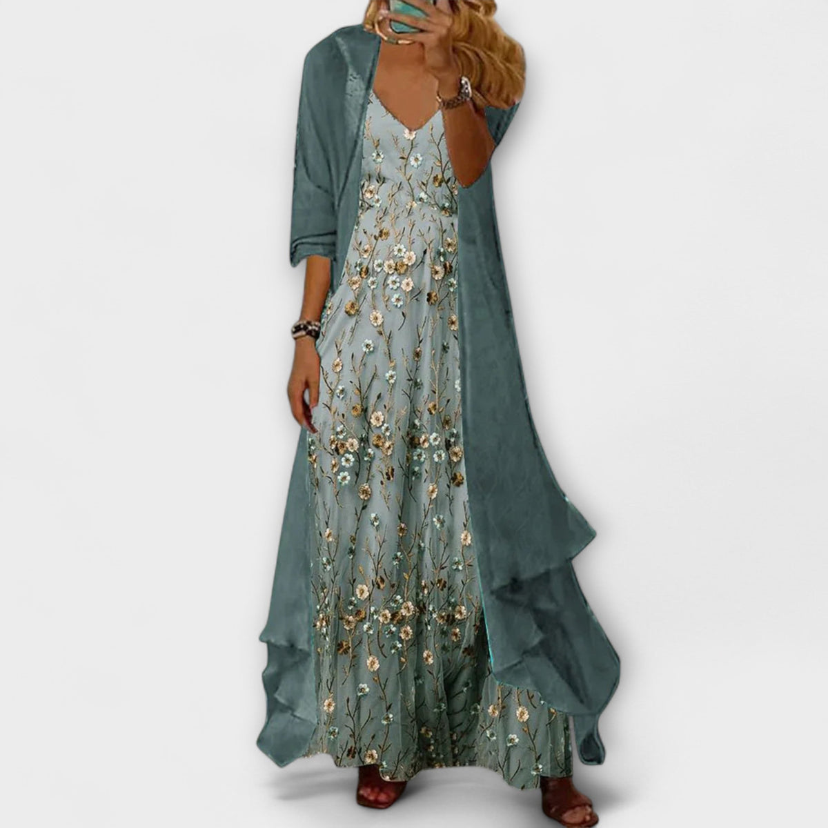Cleo | Elegant Tummy Coverage Two-Piece Set