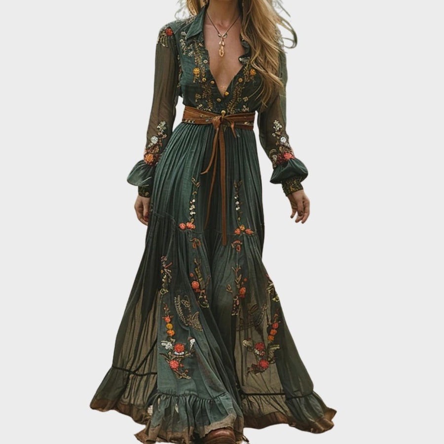 Auré - Boho Floral Maxi Dress
