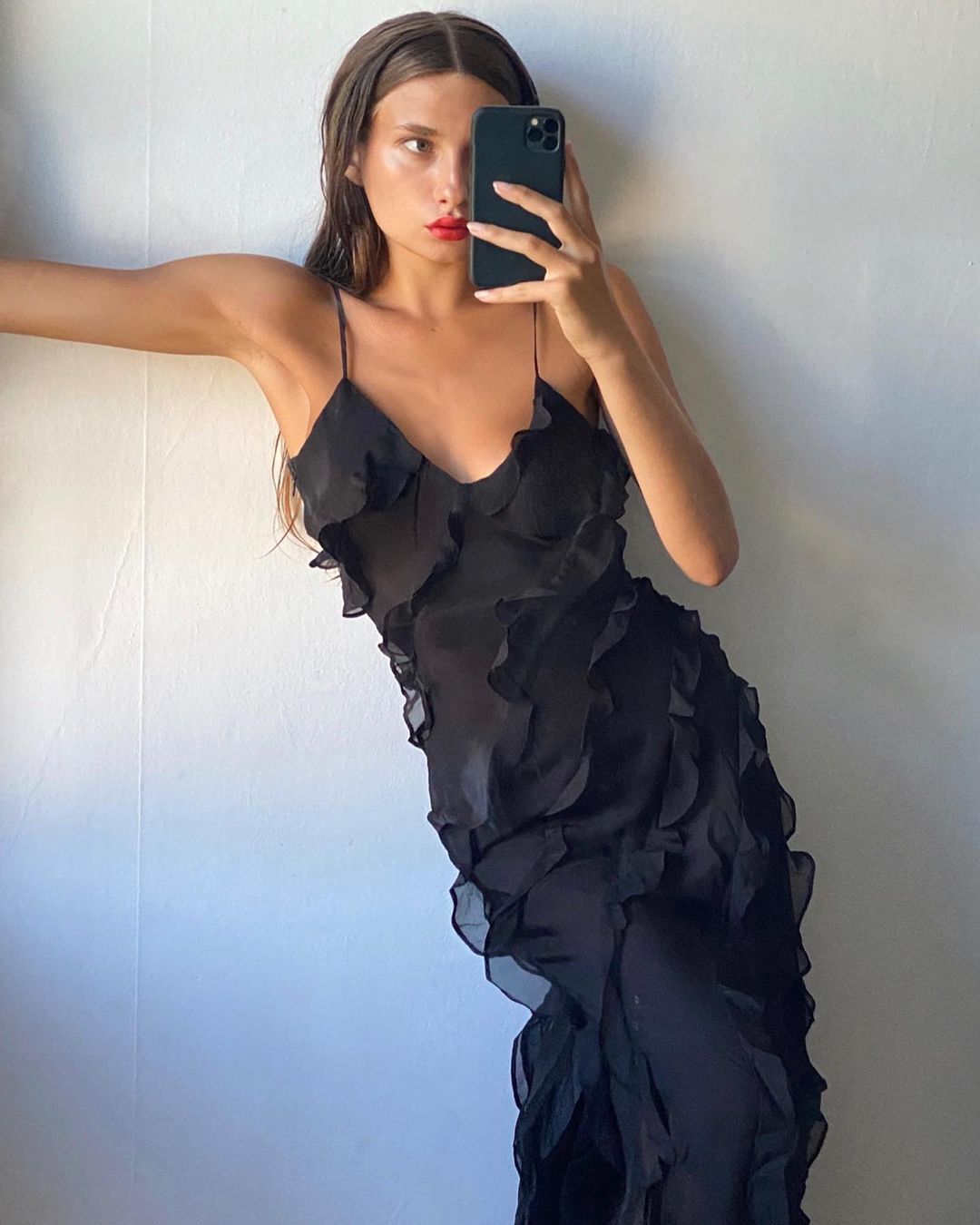Aliza - Ruffled Maxi Dress