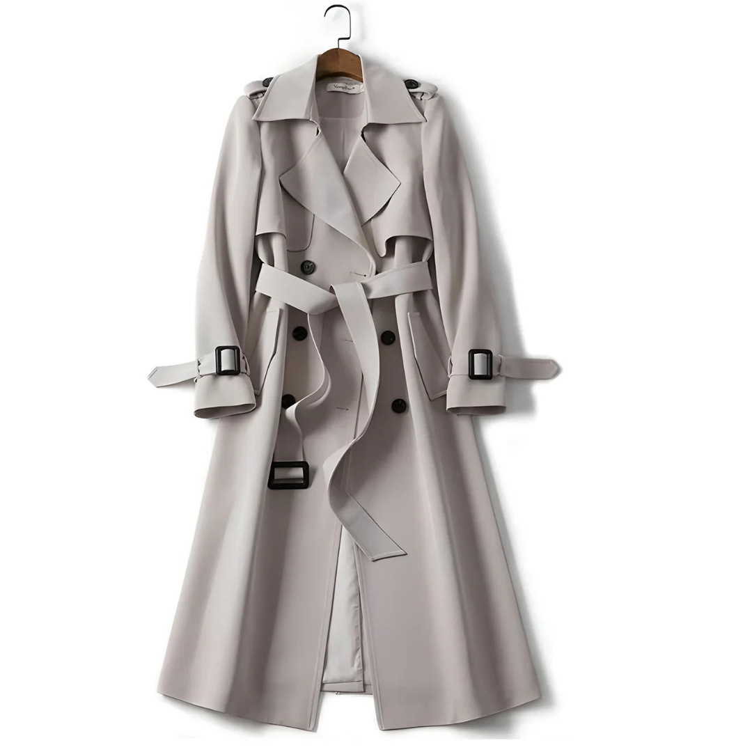 Elara - Women’s Classic Double-Breasted Trench Coat
