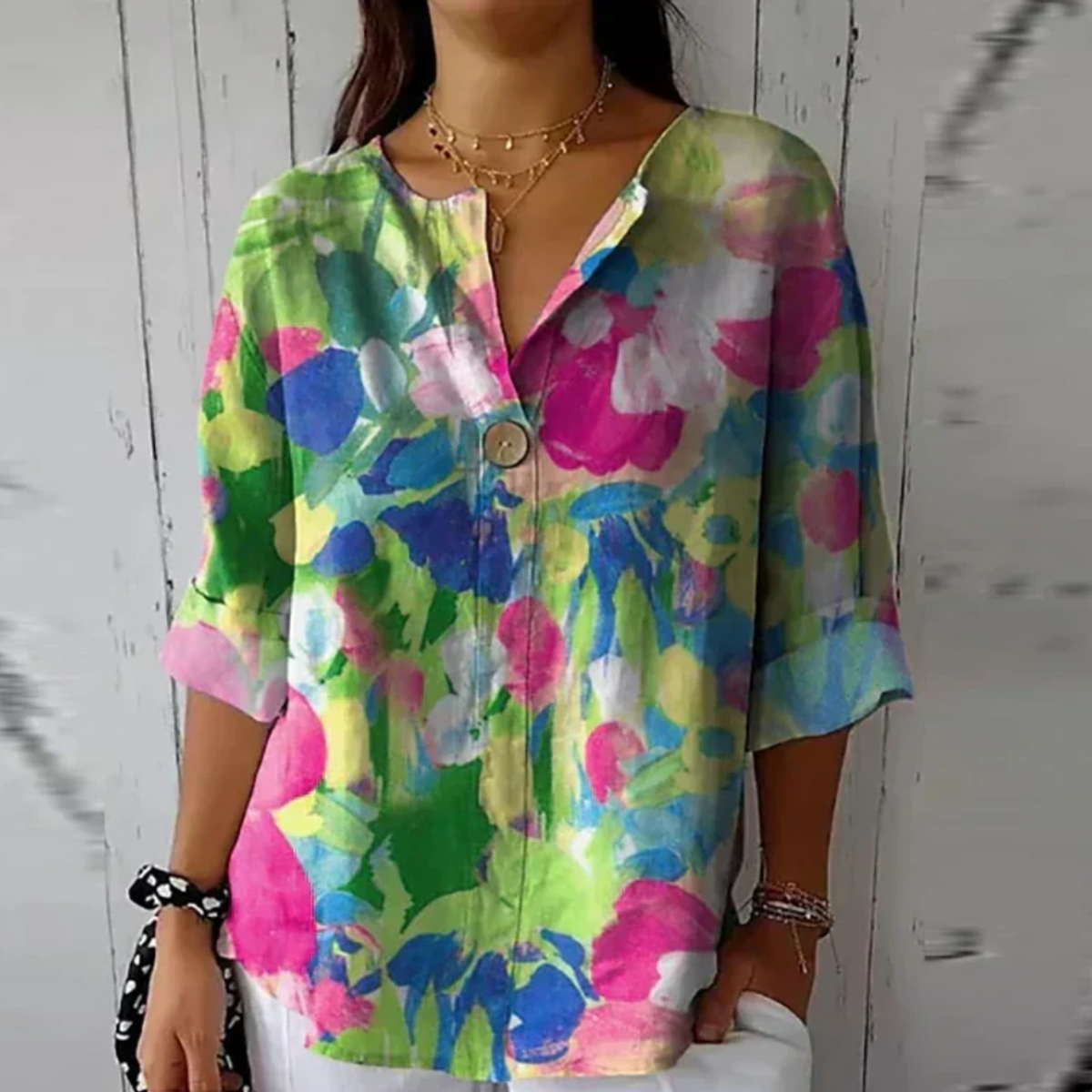 Arlene™ | Chic Floral Print Blouse