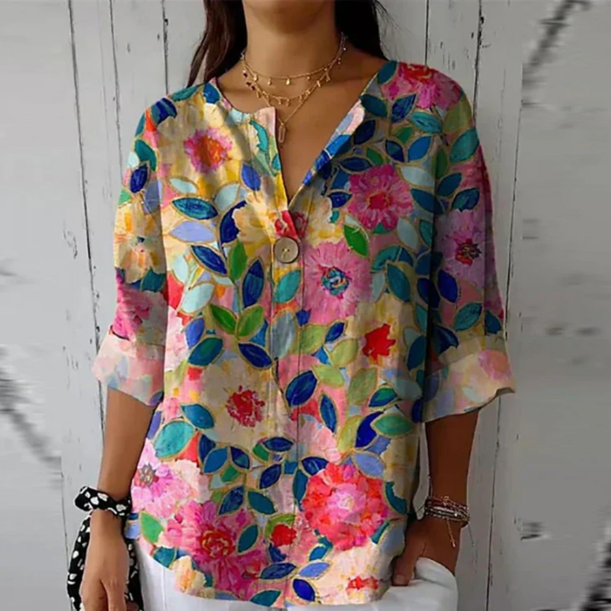 Arlene™ | Chic Floral Print Blouse