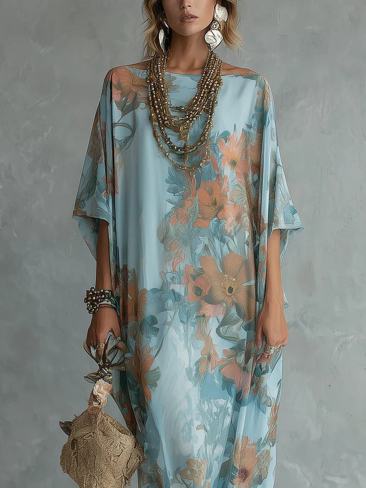 Clara | Relaxed Floral Kaftan Dress