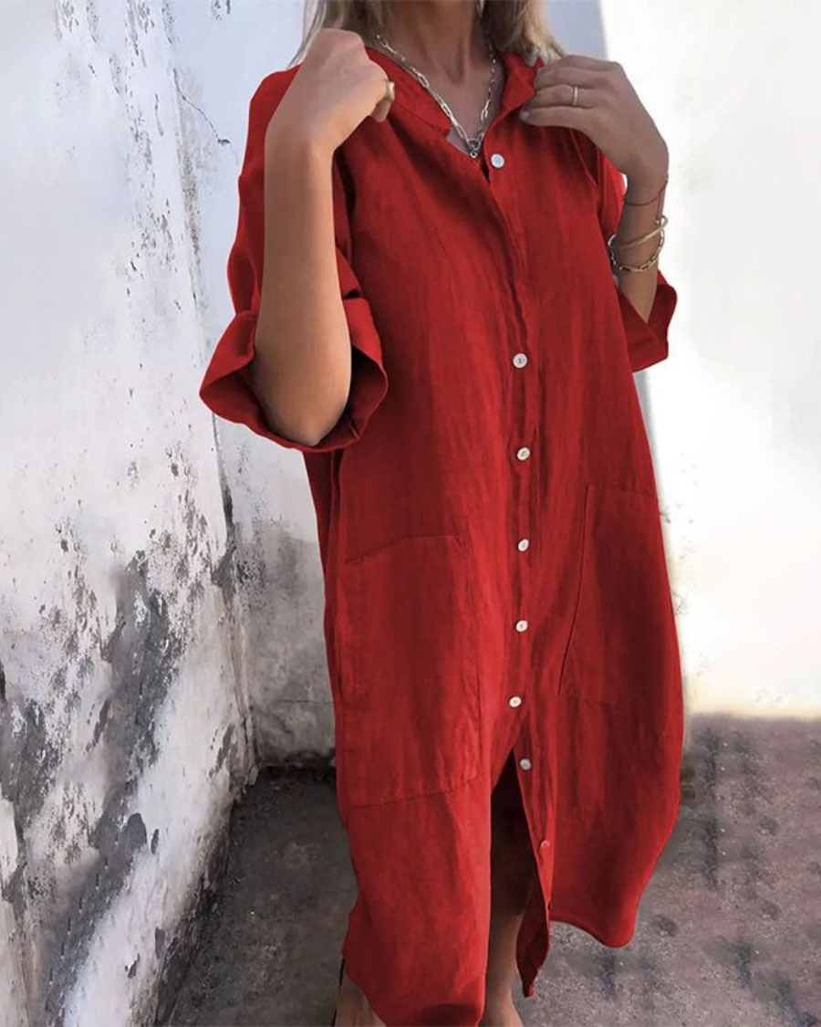 Alva - Ibiza-Inspired Shirt Dress
