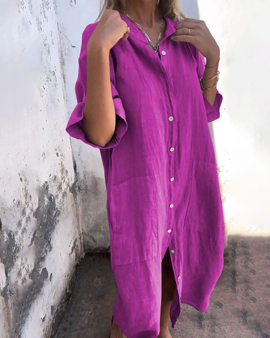 Alva - Ibiza-Inspired Shirt Dress
