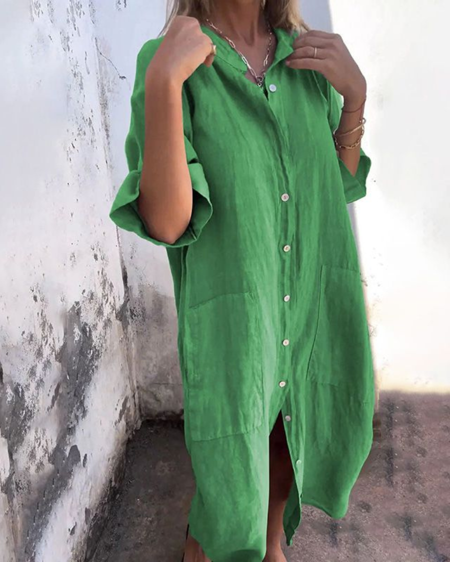 Alva - Ibiza-Inspired Shirt Dress