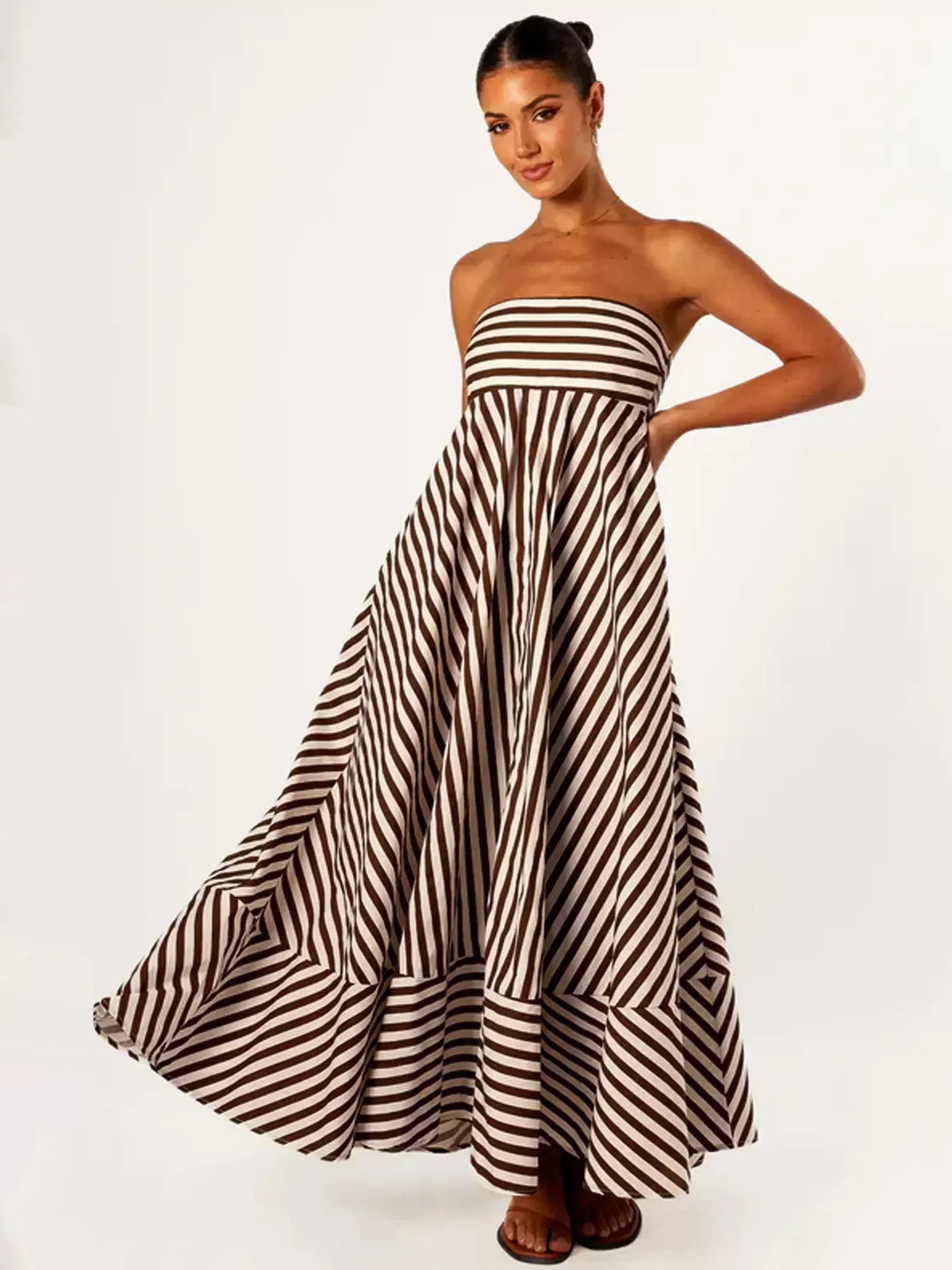 Damaris - Comfortable Stylish Ruched Maxi Dress