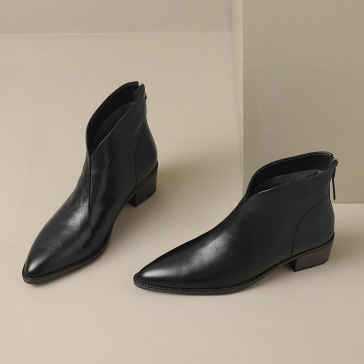 Camille | Luxury Ankle Boots with Low Heel