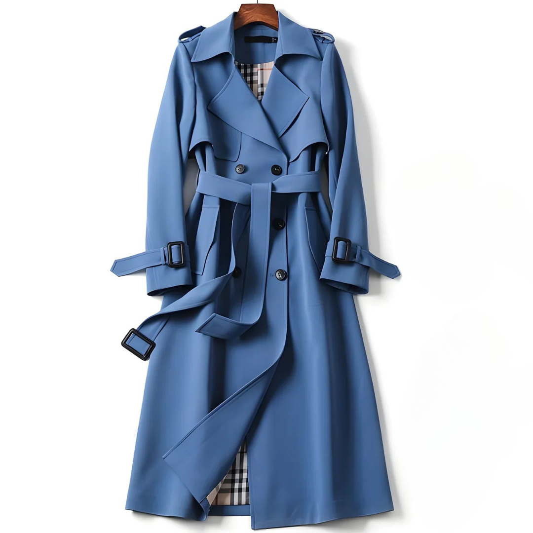 Elara - Women’s Classic Double-Breasted Trench Coat