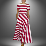 Aria - Light & Fluid Stripe Dress