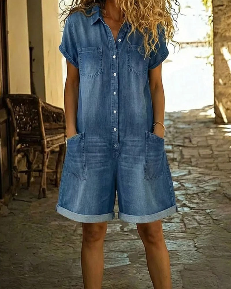 Briar | Short Sleeve Playsuit Dress