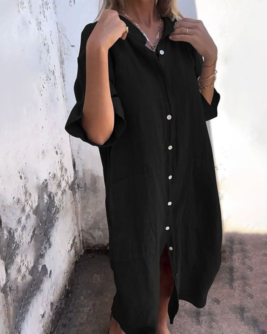 Alva - Ibiza-Inspired Shirt Dress