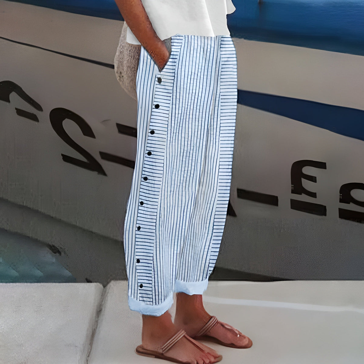 Dagny | Stylish Summer Striped Pants