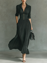 Amara - Pleated Maxi Dress