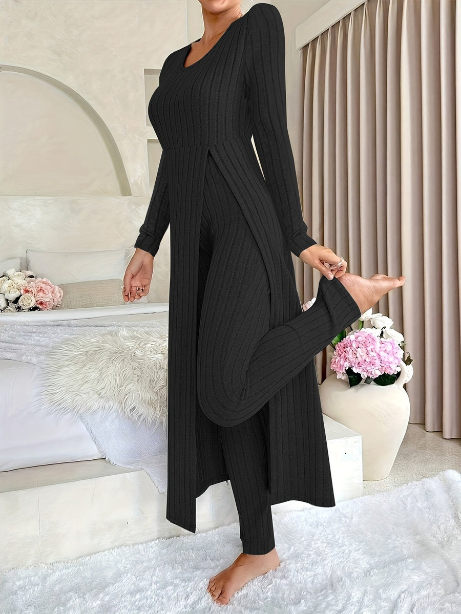 Aldea™ - Cozy Two-Piece Ribbed Lounge Set