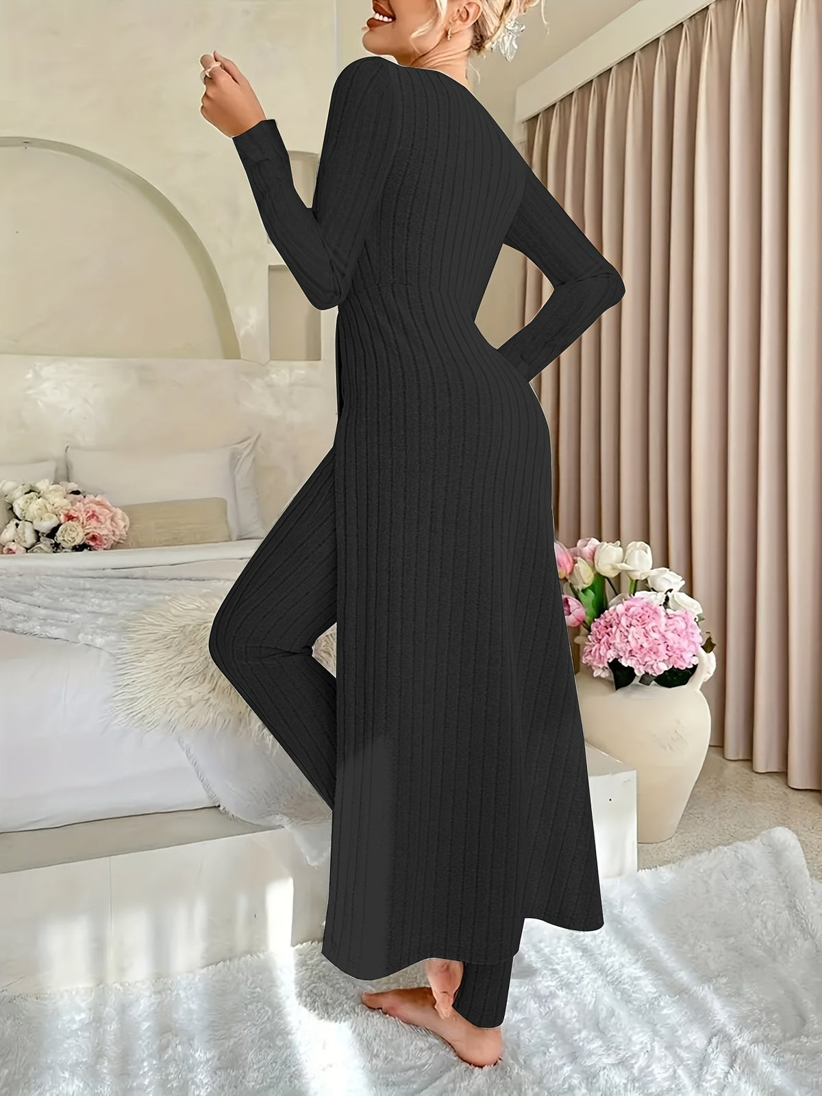 Aldea™ - Cozy Two-Piece Ribbed Lounge Set