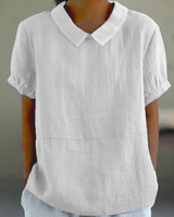 Beatrix | Retro Floral Cotton-Linen Shirt