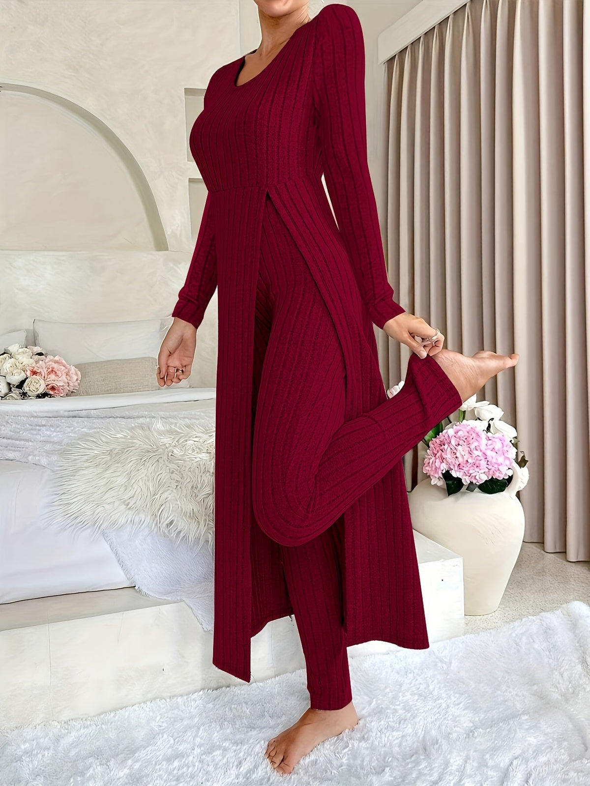 Aldea™ - Cozy Two-Piece Ribbed Lounge Set