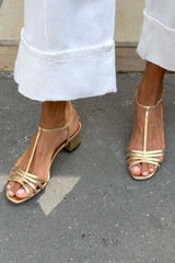 Allegra | Golden Sandals Everyday Elegance