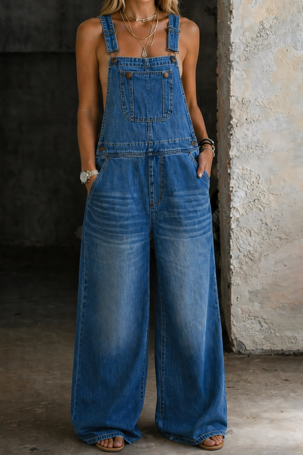 Beatrice | Elastic Waist Denim Jumpsuit