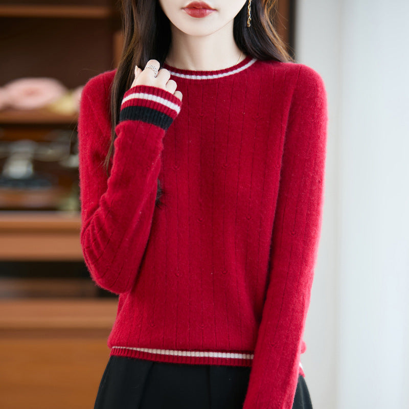 Amalia - Classic Elegant Red Sweater