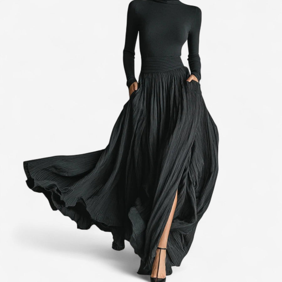 Aline - High Waist Maxi Skirt Plus Shirt