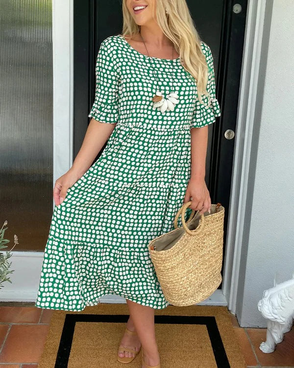 Caroline - Relaxed Tiered Midi Dress
