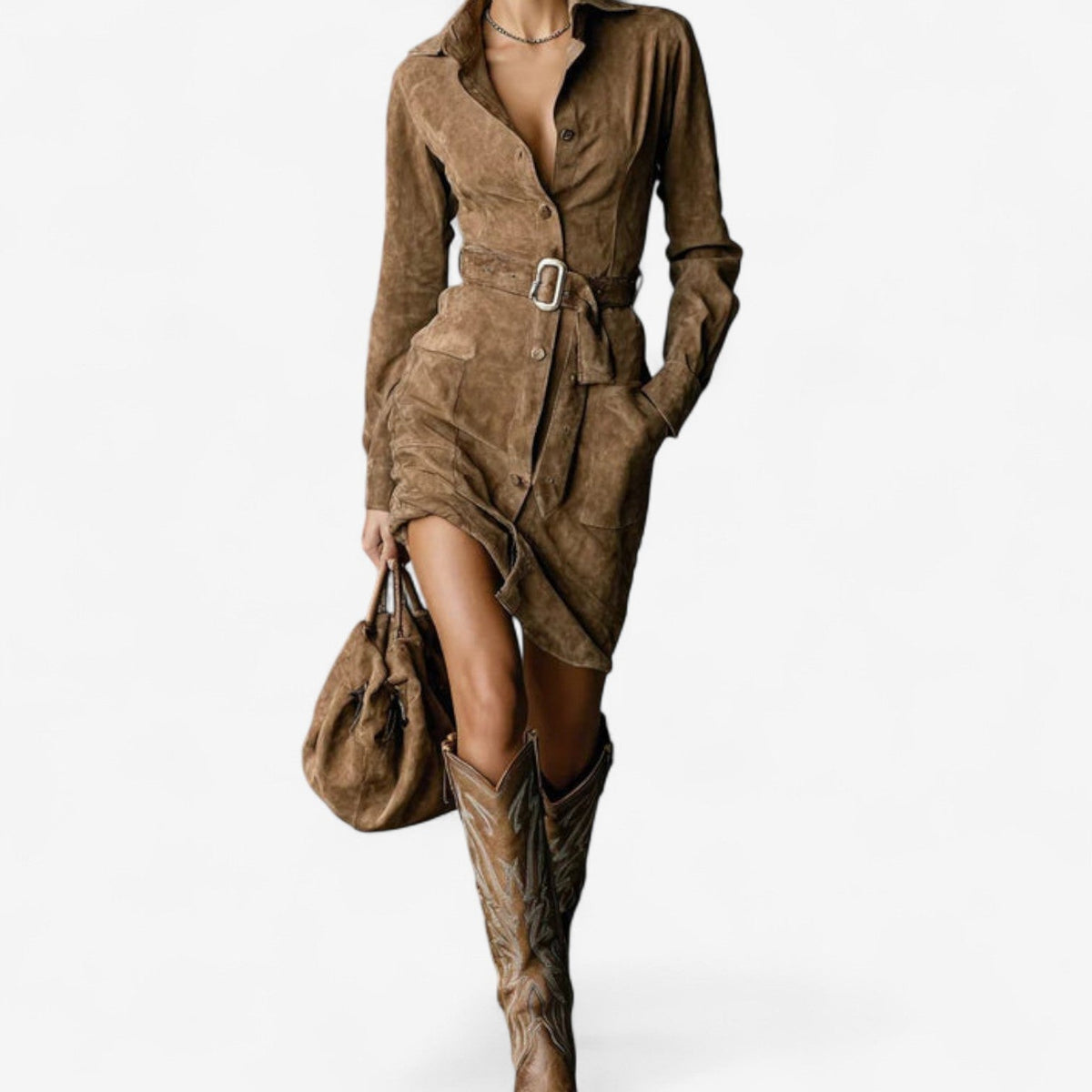Betty - Camel Color Dress