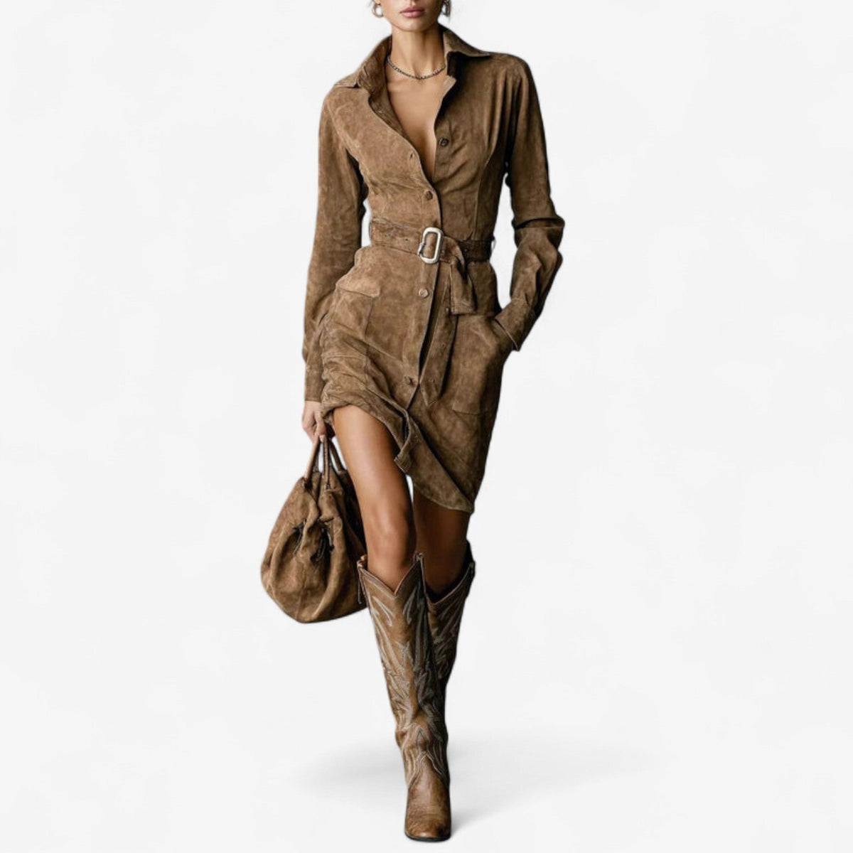 Betty - Camel Color Dress