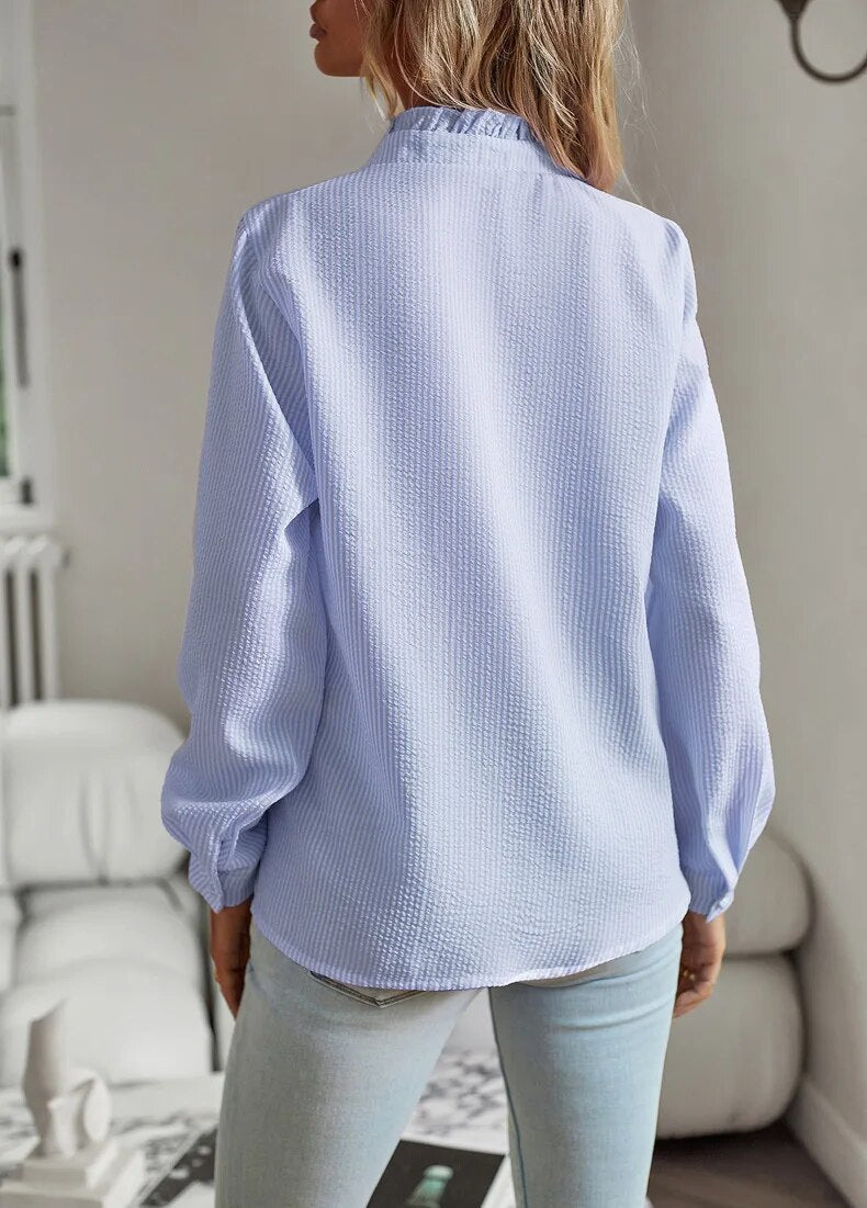 Alice | Ruffled Buttoned Blouse
