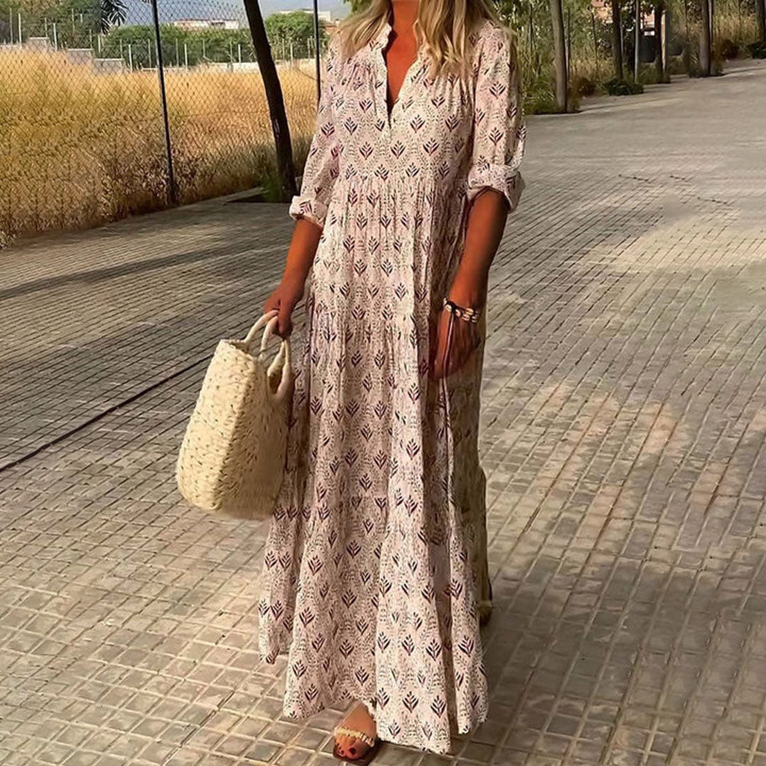 Alexa - Elegant Flowy Boho Maxi Dress