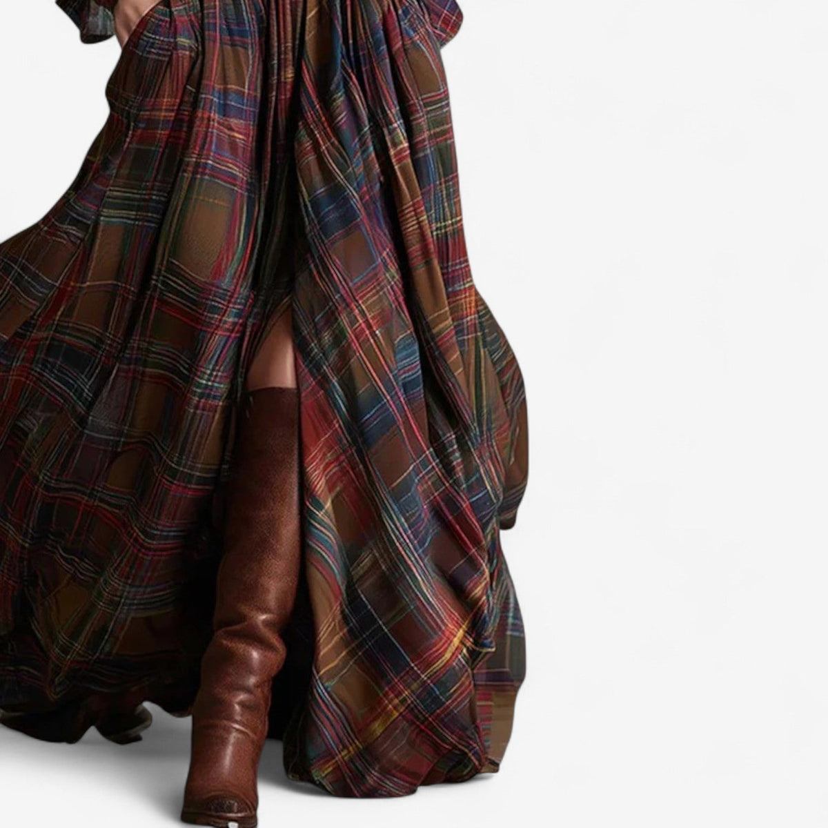 Barbara - Timeless Checkered Maxi Dress