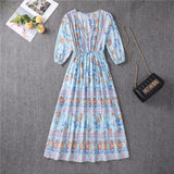 Darcie - Flowing Petal Midi Dress With Elegant Tummy Coverage